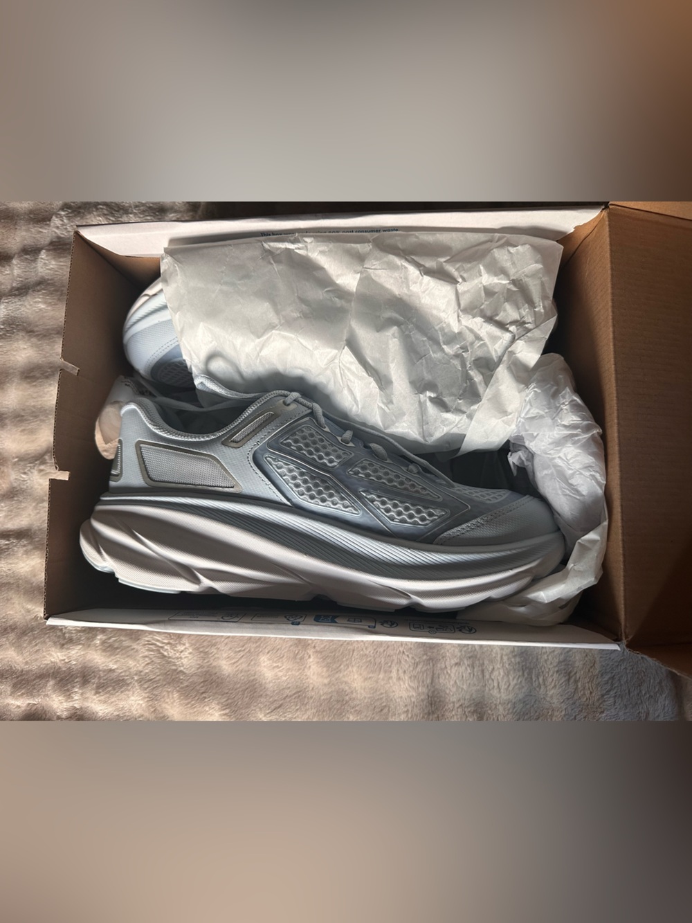 HOKA Clifton One9 Sneakers – Clear Lake/White – Women's 10 – NIB – Rare Colorway - Picture 5 of 8